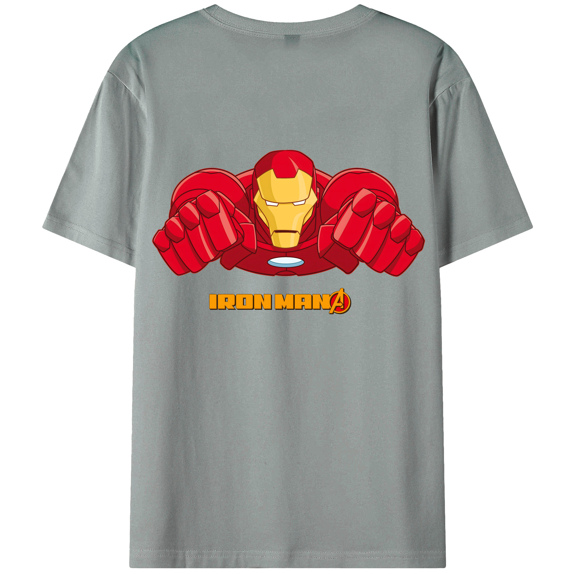 （画像用） アベンジャーズ The Avengers 綿100％ メンズ半袖Tシャツ（バックプリント） 通気性